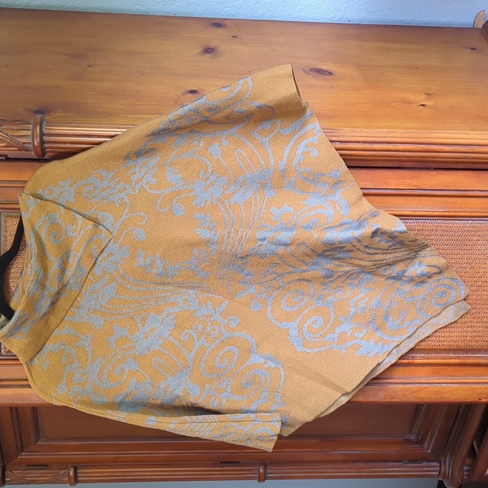 Camel and silver poncho